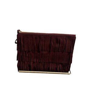Billabong Suede Fringe Clutch Purse